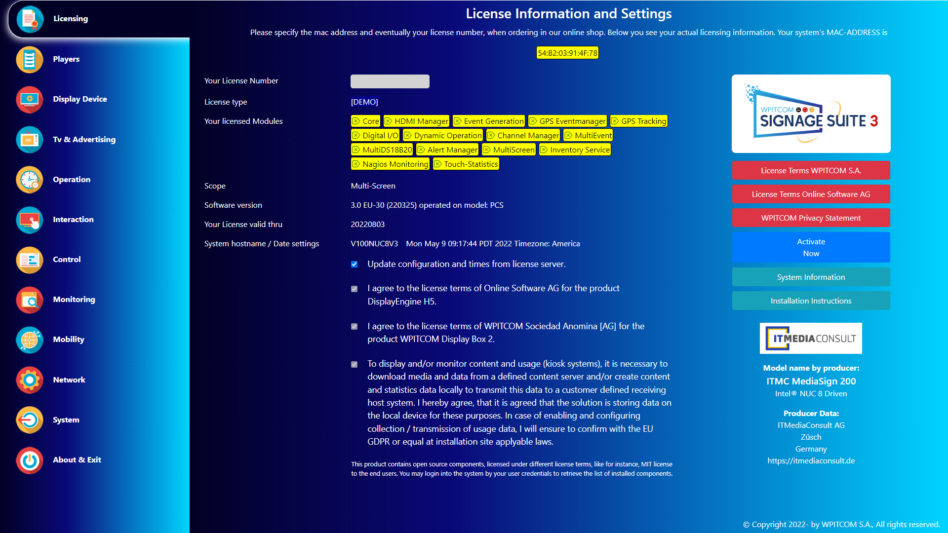 WPITCOM Signage Suite 3 -System Overview