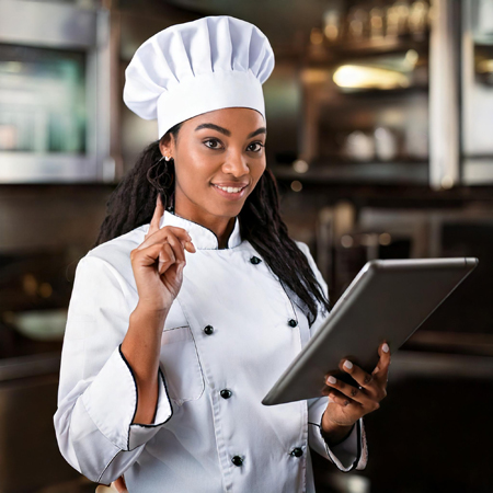 WPITCOM Cafeteria / Canteen Solution for Companies - Chef reveives order