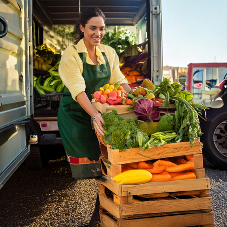 WPITCOM Cafeteria / Canteen Solution for Companies - Receiving fresh vegetables