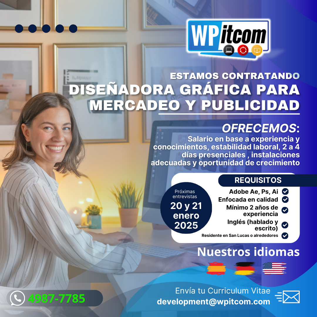 WPITCOM searches for Marketing / Graphical Design Expert