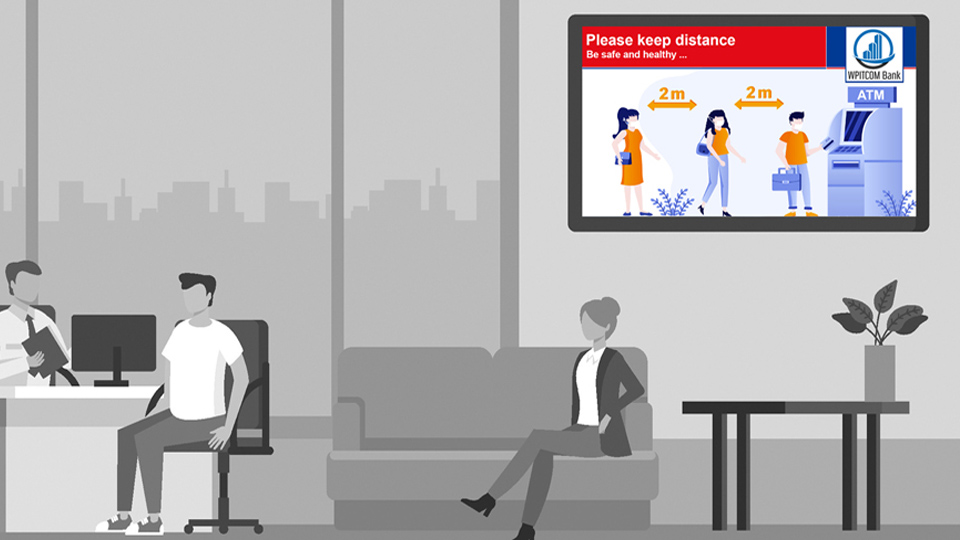 WPITCOM Signage Manager 3 Example - In Banking & Offices