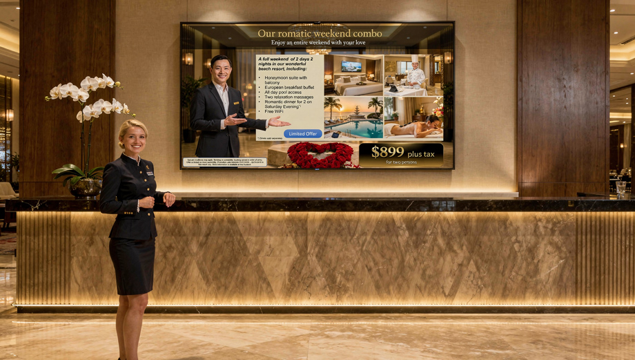 WPITCOM Signage Manager 3 Example - In Hospitality and Hotels