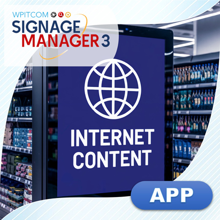 WPITCOM Signage Manger3 - App for Internet Conntent in Playlists