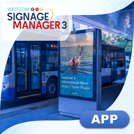 WPITCOM Signage Manger3 - App for News Content in Playlists