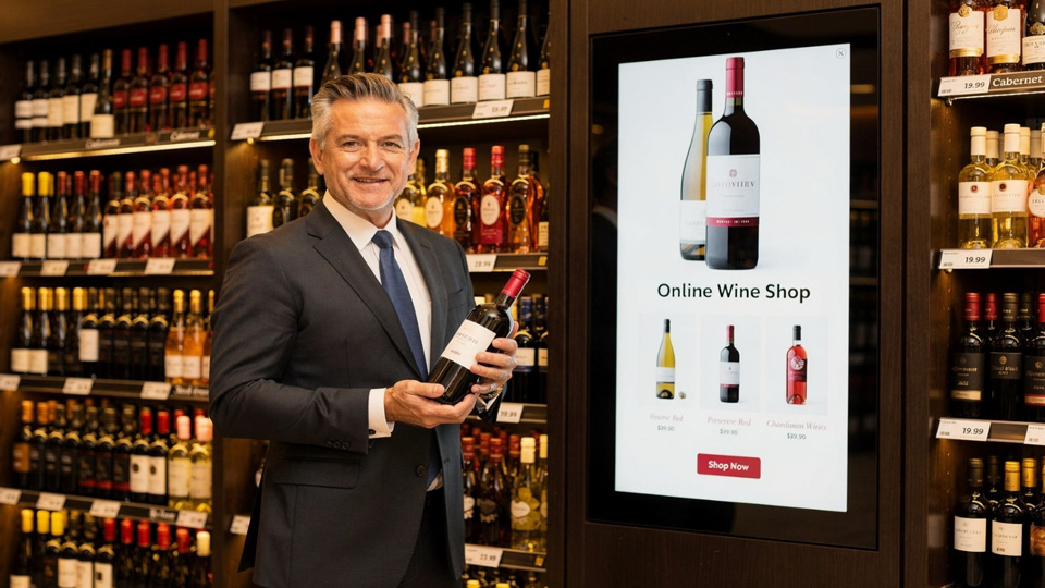 WPITCOM Signage Manager 3 Example - In Supermarkets Wine Department